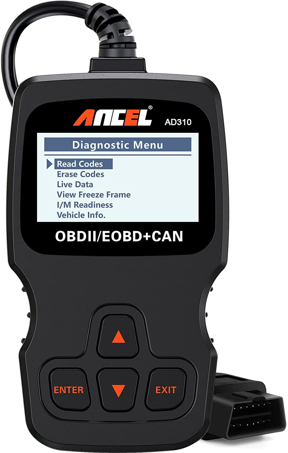 AD310 Classic Enhanced OBD II Scanner - Universal Car Engine Fault Code Reader & Diagnostic Tool for 1996+ Vehicles (Black)