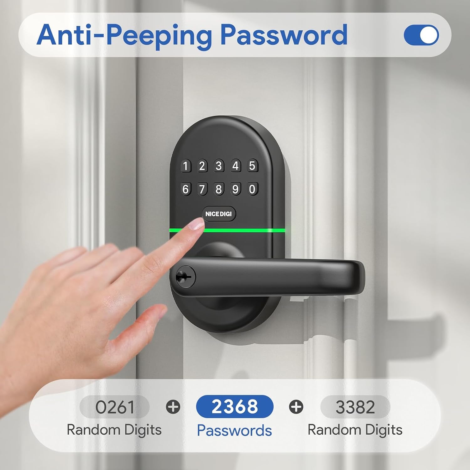 Upgrade Your Home Security: Smart Keypad Door Lock with Handle - Keyless Entry & Easy Installation!