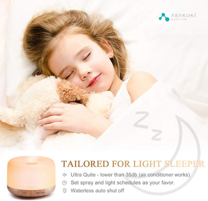 Smart Wi-Fi Essential Oil Diffuser with App and Voice Control, Compatible with Alexa, 500ml Aromatherapy Humidifier for Home, Office, and Bedroom - Gold Finish