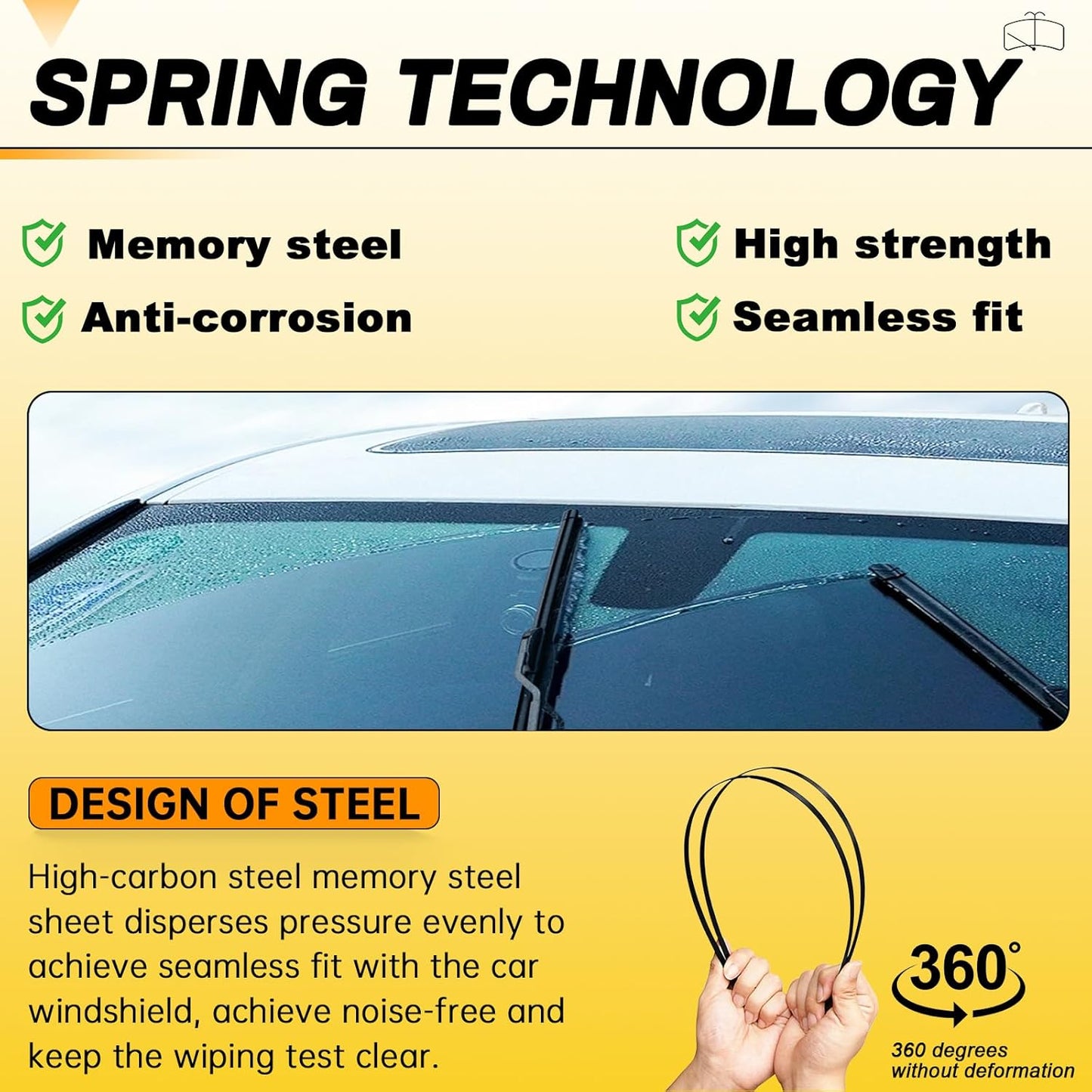 Premium All-Season 26" & 18" Windshield Wiper Blades - Quiet, Durable, OEM Quality (Pack of 2)