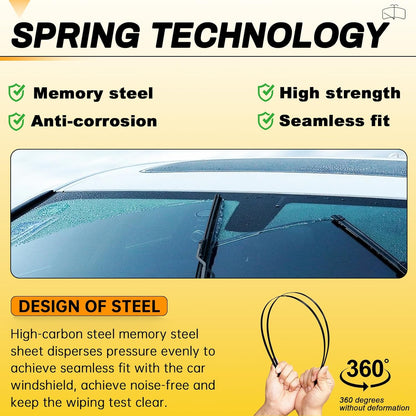 Premium All-Season 26" & 18" Windshield Wiper Blades - Quiet, Durable, OEM Quality (Pack of 2)