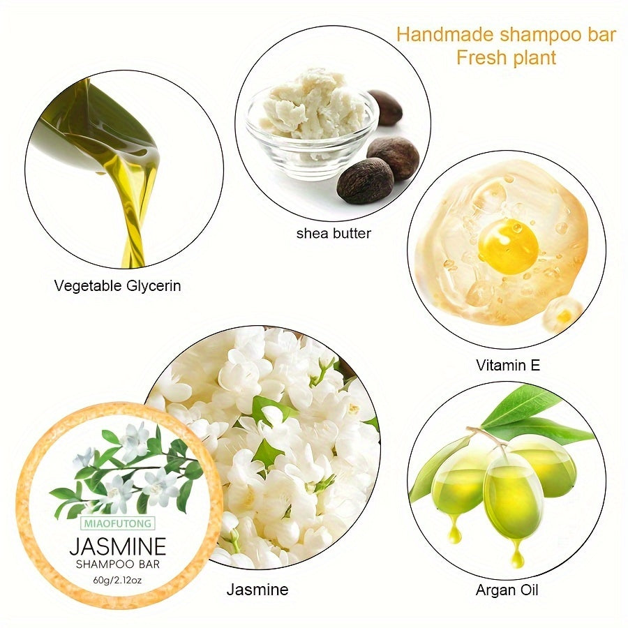 Jasmine Shampoo Bar – Argan Oil, Solid & Handmade