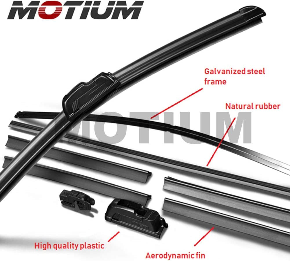 Premium All-Season OEM Quality Windshield Wiper Blades - 22" + 22" Front Pair