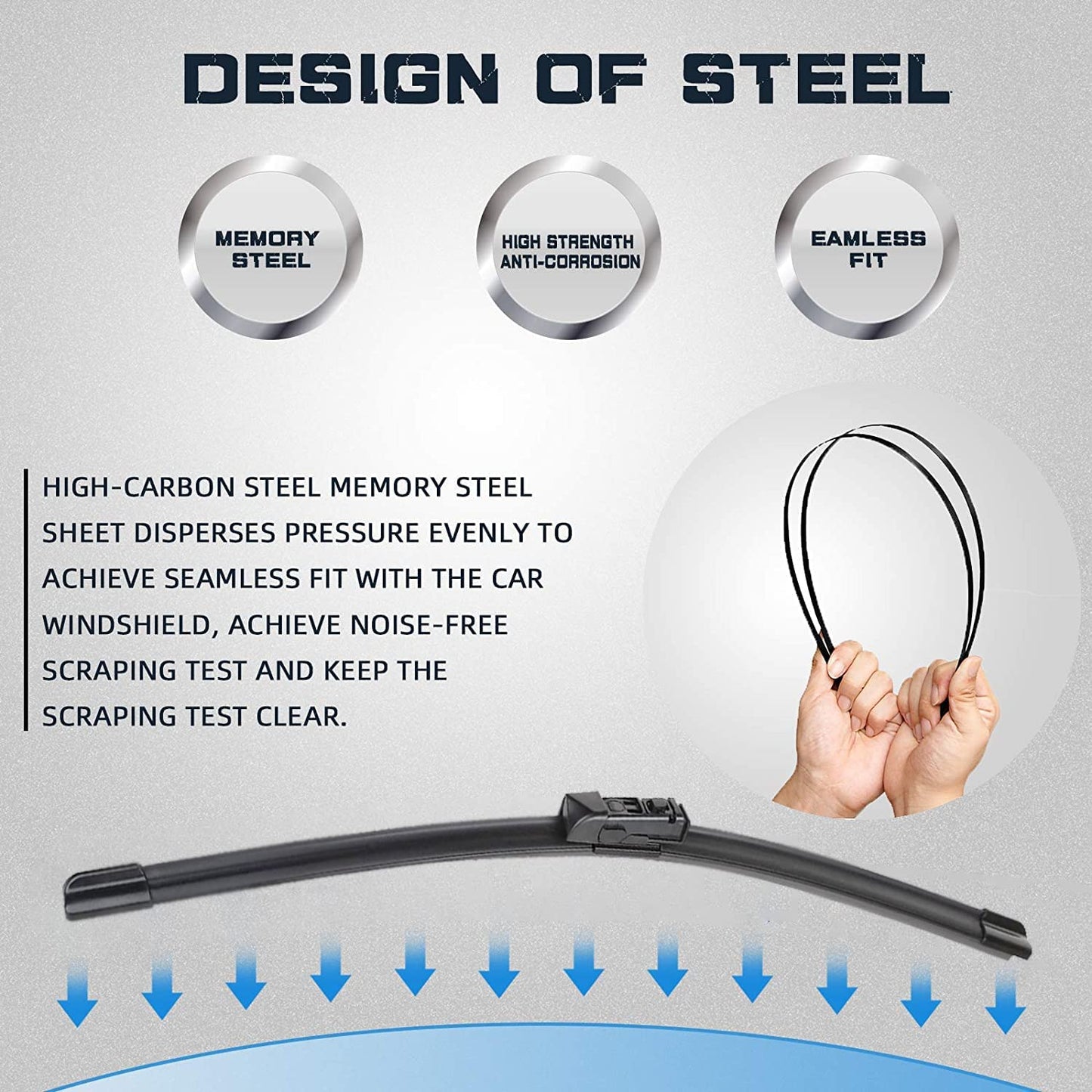 Premium Windshield Wiper Blade Set for Subaru Crosstrek & Impreza (26"+16"+12") - Original Factory Quality Replacement (Pack of 3)