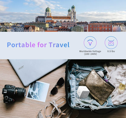 Multi-Outlet Wall Adapter with USB Charging Ports - 4 AC Outlets and 3 USB Ports for Home, Office, and Travel