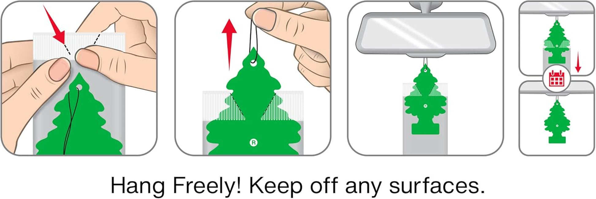 Long-Lasting Black Ice Car Air Freshener - 24 Hanging Tree Scents for Auto & Home