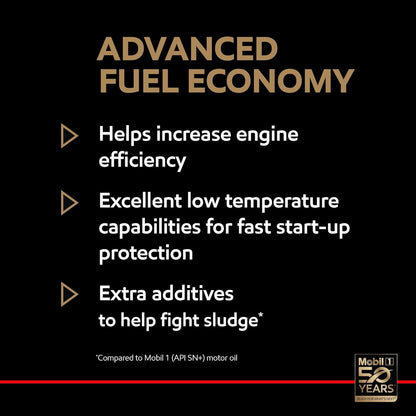 Advanced Fuel Economy Full Synthetic Motor Oil 0W-20 - 5 Quart for Superior Engine Performance