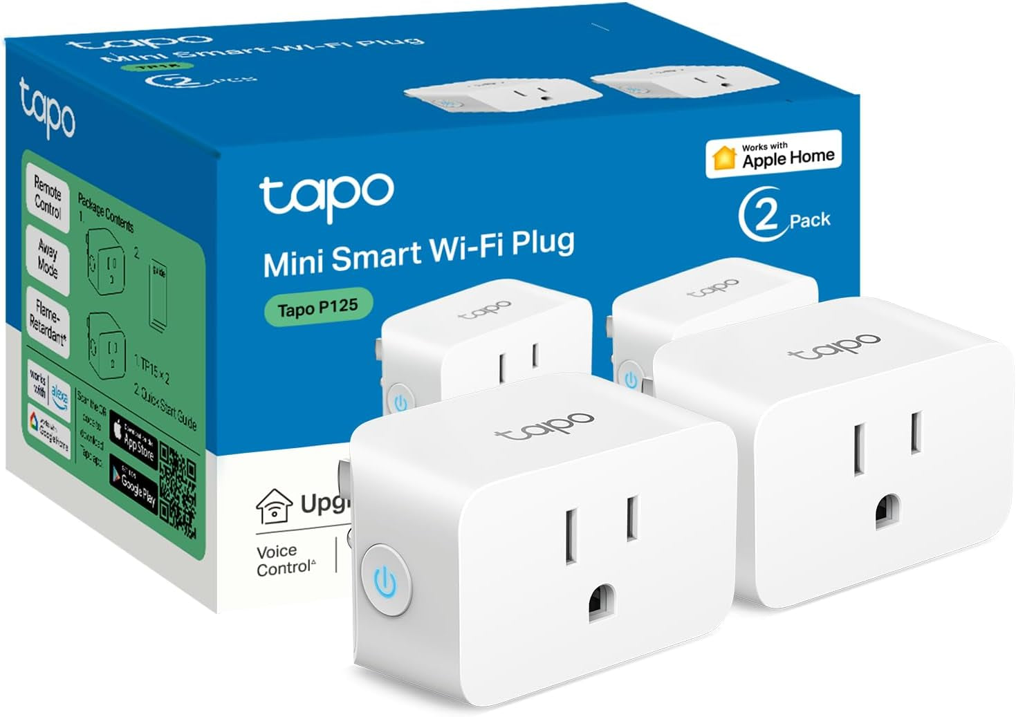 Smart Plug Mini (3-Pack) - Matter Supported, 15A/1800W, Easy Setup, Works with Apple Home, Alexa & Google Home, UL Certified, Compact Design, White