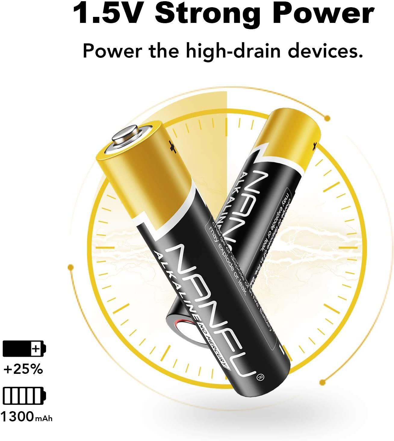 High-Performance AAA Alkaline Batteries (48-Pack) - Ultra Power and Long-Lasting for Household Devices