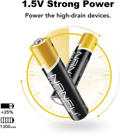 High-Performance AAA Alkaline Batteries (48-Pack) - Ultra Power and Long-Lasting for Household Devices
