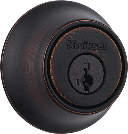 Contemporary Matte Black Deadbolt Lock - Keyed Front Entry, Pick Resistant Smartkey Security, Single Cylinder Design