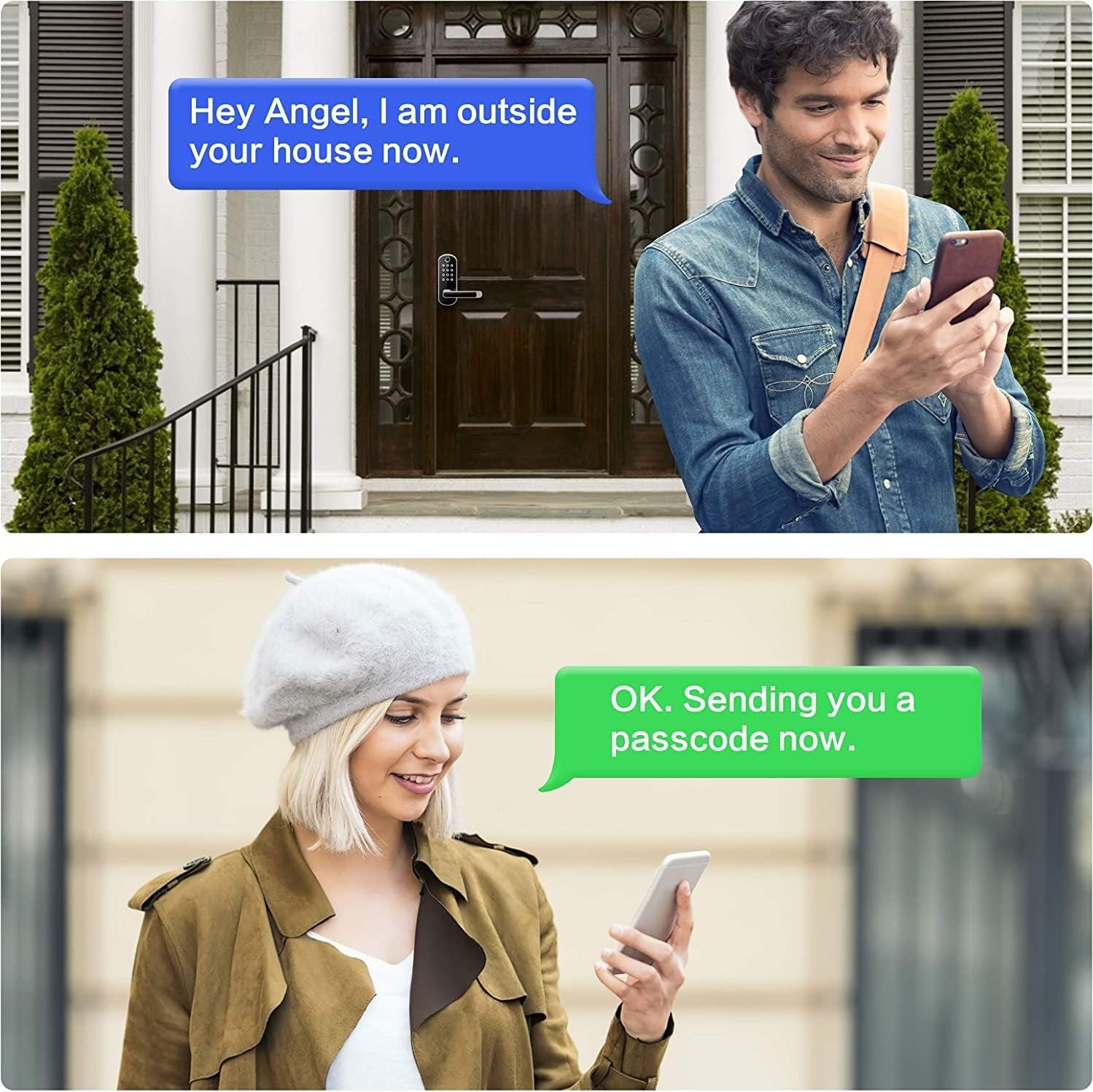 Smart Fingerprint Keyless Entry Lock with Keypad & Handle - Biometric Electronic Deadbolt for Front, Interior, and Bedroom Doors (Silver)