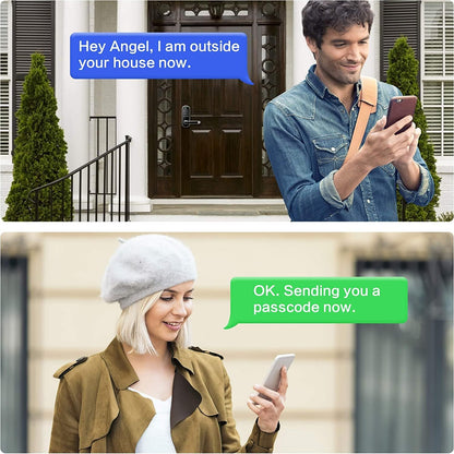 Smart Fingerprint Keyless Entry Lock with Keypad & Handle - Biometric Electronic Deadbolt for Front, Interior, and Bedroom Doors (Silver)