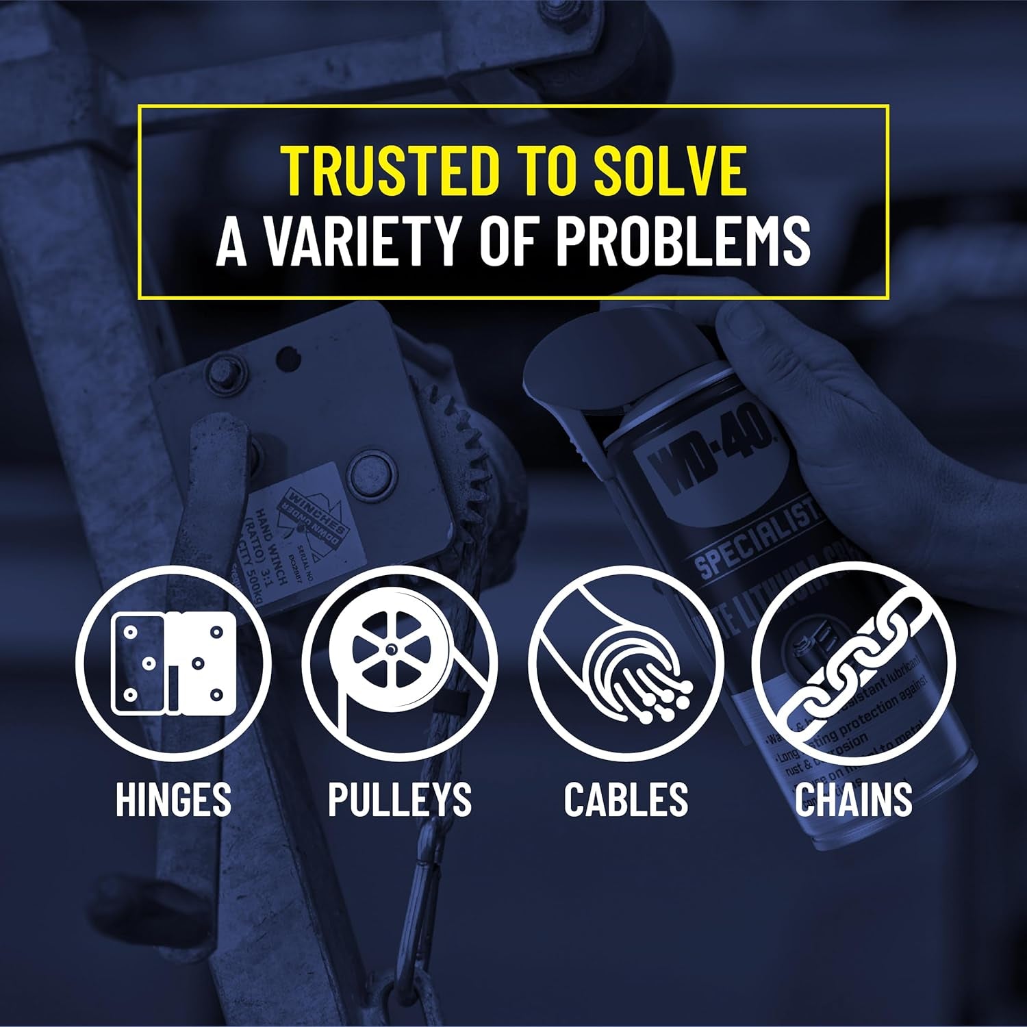 Versatile White Lithium Grease Spray with Dual-Action SMART STRAW - 10 oz