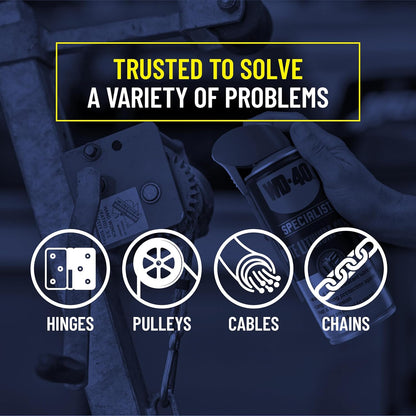 Versatile White Lithium Grease Spray with Dual-Action SMART STRAW - 10 oz