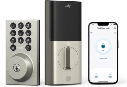 Smart Lock C30 - Keyless Entry Deadbolt with Built-In WiFi, Easy Installation & App Control, BHMA Grade 3 Security