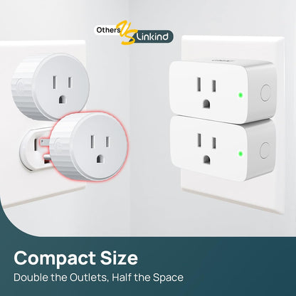 Matter Smart Plug - Compatible with Apple Home, Siri, Alexa, Google Assistant, and SmartThings - 15A/1800W Max - Smart Home Automation with APP Remote Control, Timer & Schedule - 2.4G Wi-Fi Only - Pack of 4