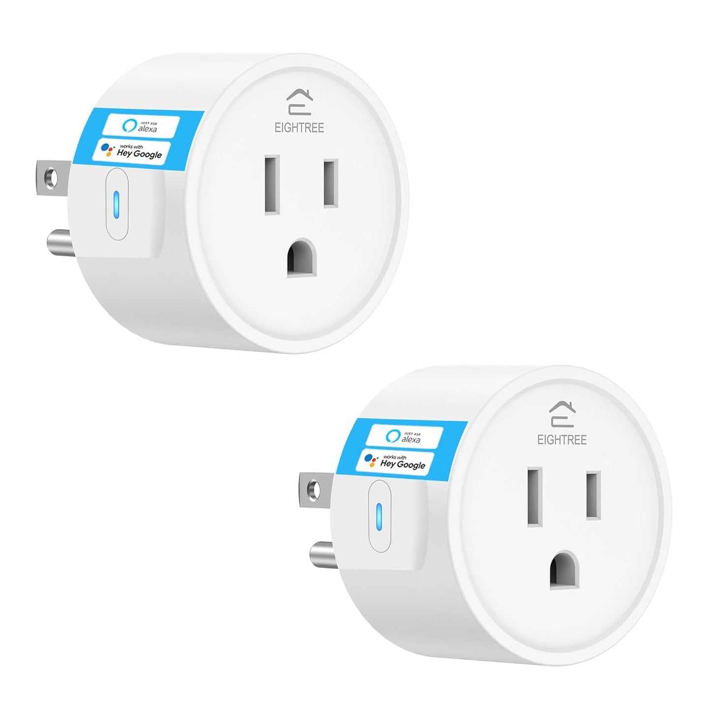 Smart Plug 2025 - 15A Upgrade, Dual Bluetooth & Wi-Fi Connectivity, Voice and Remote Control, Indoor Outlet Timer Compatible with Alexa & Google, 2.4GHz Wi-Fi Only