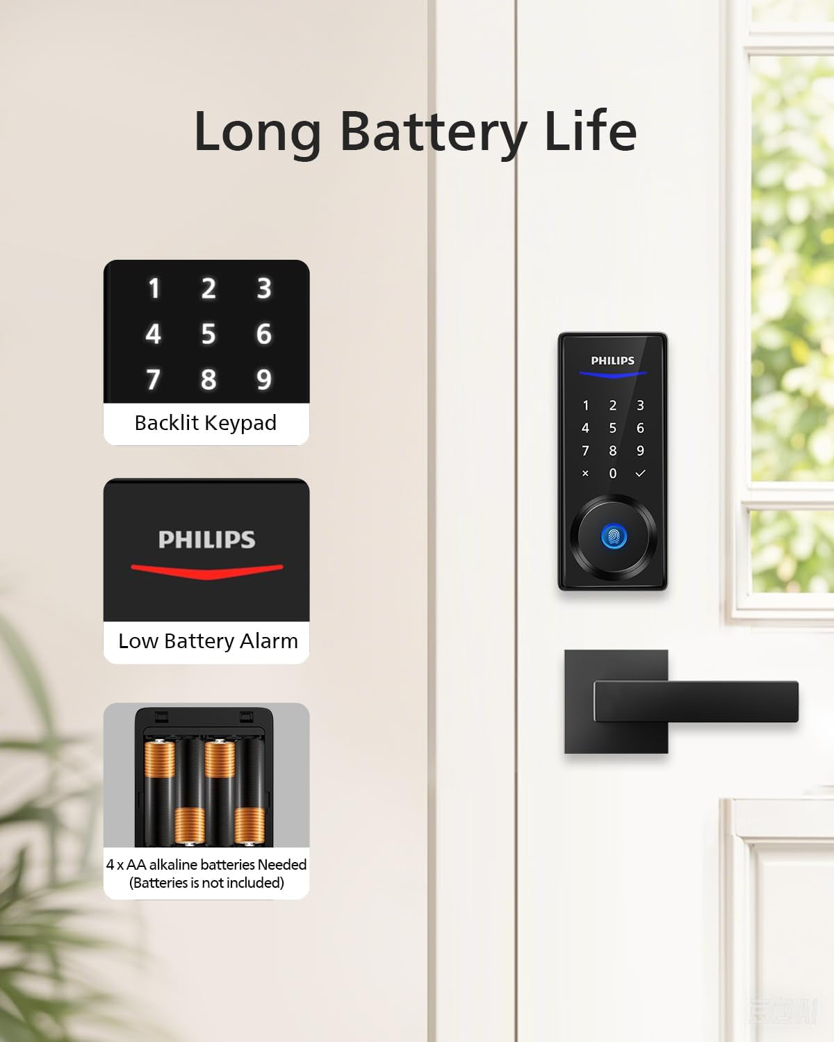 Keyless Smart Lock Set with Fingerprint Access, Digital Keypad & Auto Locking - Secure Your Front Door Effortlessly!