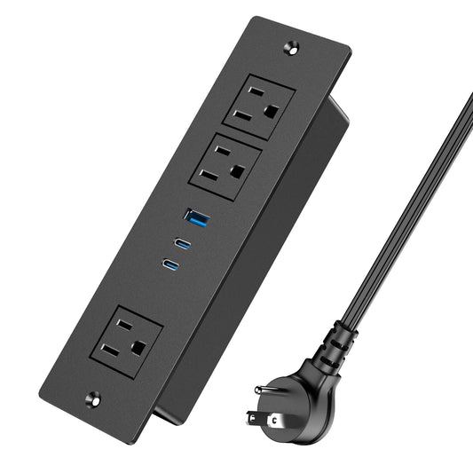 Socket Outlet Shelf with USB Ports, 1020J Surge Protector Extension, Removable Charging Station for Wall and Bathroom, FCC Listed
