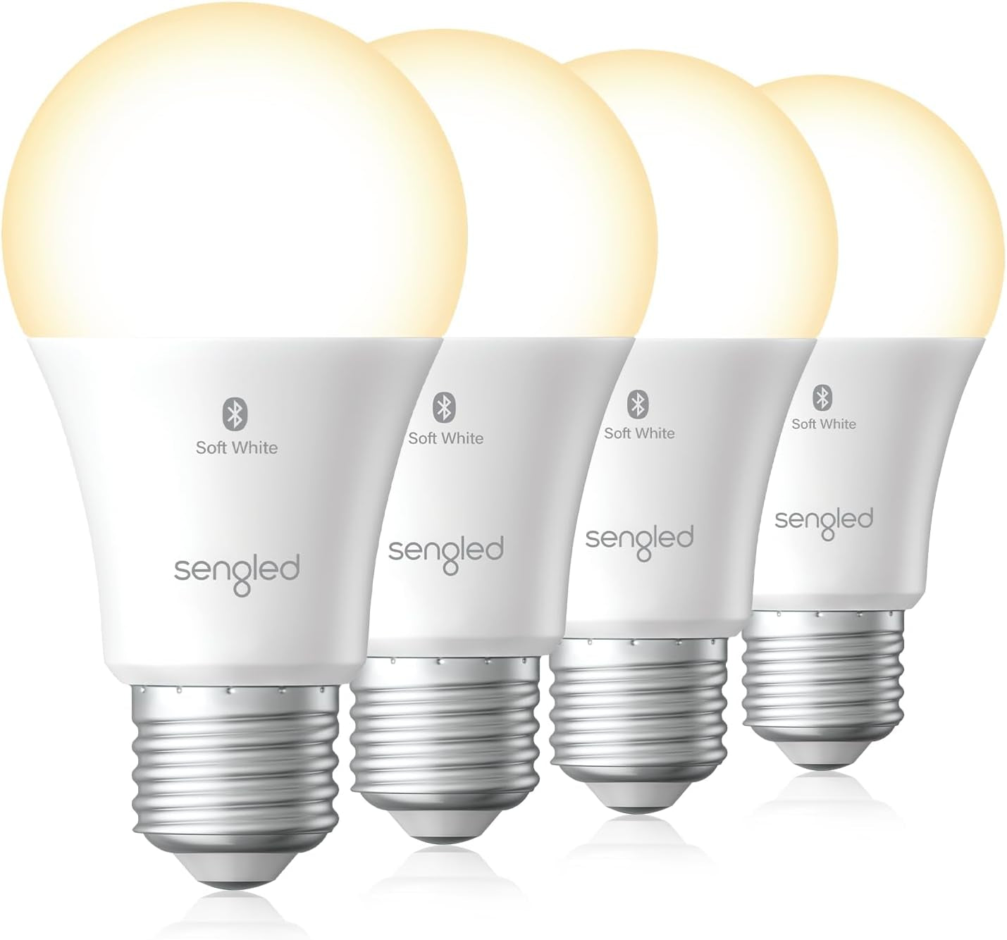 Alexa-Compatible Smart Light Bulb, S1 Auto Pairing, Warm White, Bluetooth Mesh Technology, E26 Base, 60W Equivalent, 800 Lumens, Single Pack