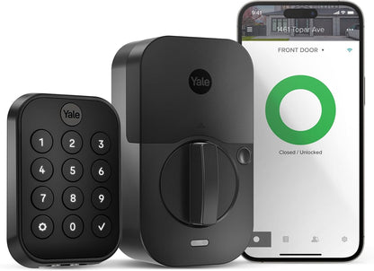 Assure Lock 2 Wi-Fi Smart Lock - Keyless Entry with Keypad, App Control & Backup Key - Secure Deadbolt for Front Door, Black