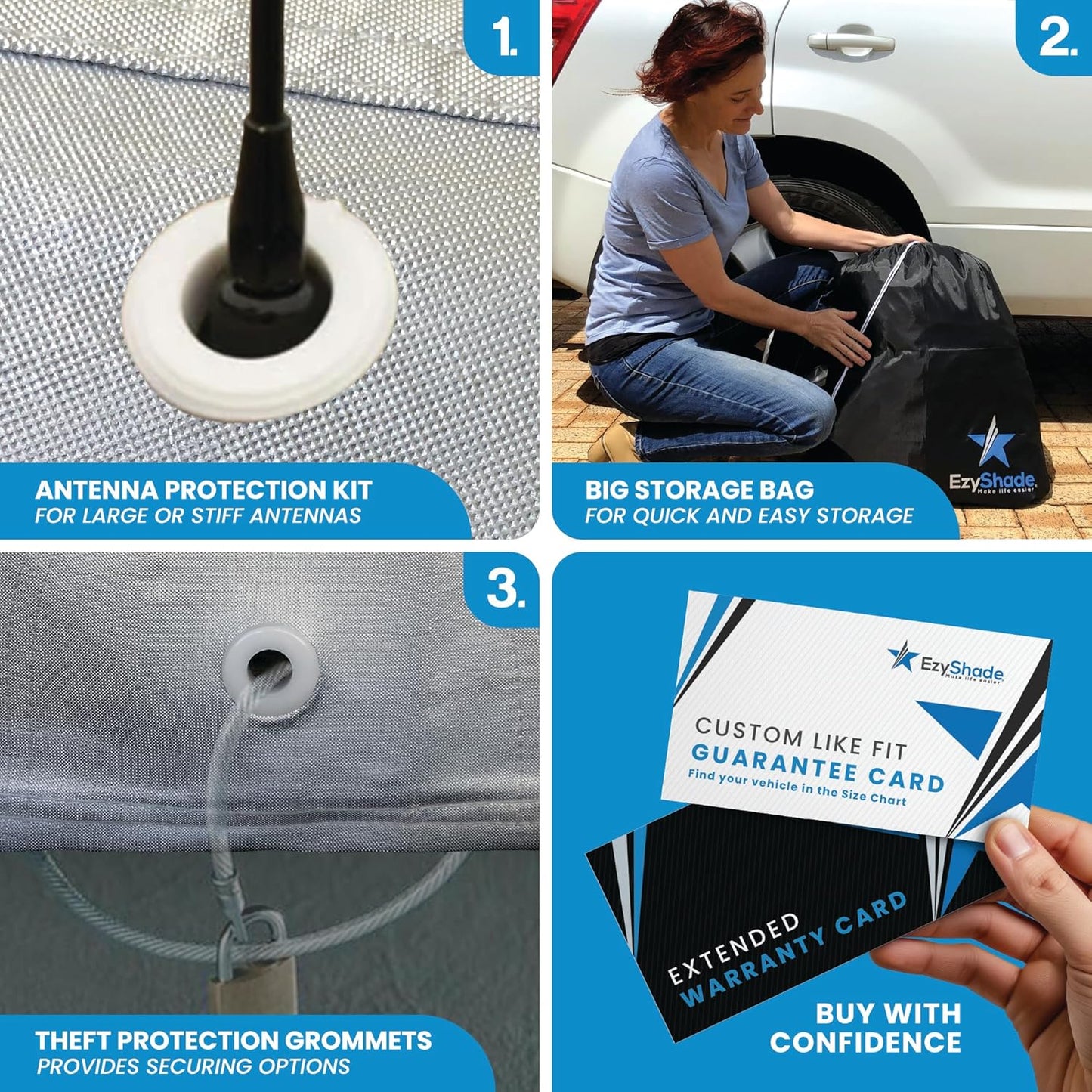 Ultimate 10-Layer Waterproof Car Cover for All Weather Protection - Fits SUVs & Sedans - Winter, Rain, Sun Shield - Size A4 (See Size Chart)