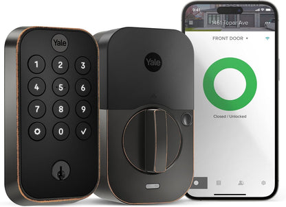 Assure Lock 2 Wi-Fi Smart Lock - Keyless Entry with Keypad, App Control & Backup Key - Secure Deadbolt for Front Door, Black