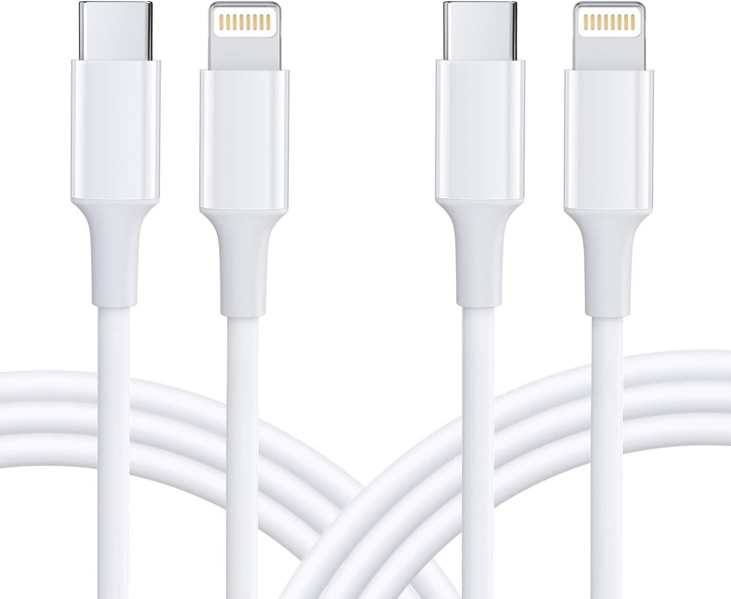 USB-C to Lightning Cable (Apple MFi Certified) - Fast Charging 20W, 2-Pack, 3FT - Compatible with iPhone 13/13 Pro Max/13 Mini/12/12 Mini/12 Pro Max, iPhone 11/11 Pro/11 Pro Max/XS Max