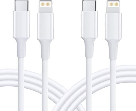 USB-C to Lightning Cable (Apple MFi Certified) - Fast Charging 20W, 2-Pack, 3FT - Compatible with iPhone 13/13 Pro Max/13 Mini/12/12 Mini/12 Pro Max, iPhone 11/11 Pro/11 Pro Max/XS Max