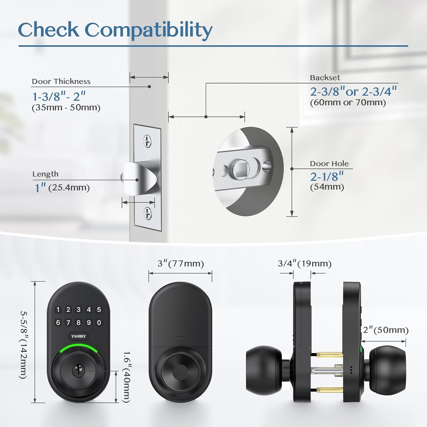 Smart Keypad Door Lock - Keyless Entry Digital Knob with Easy Installation for Secure Access
