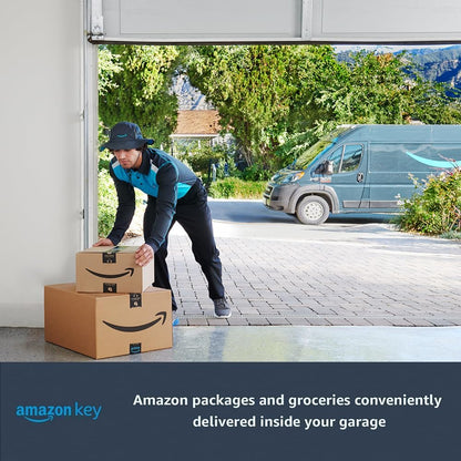 Smart Garage Control System - Wireless Hub and Sensor with Wi-Fi and Bluetooth Connectivity - Smartphone Operated, Model Myq-G0401-Es, White