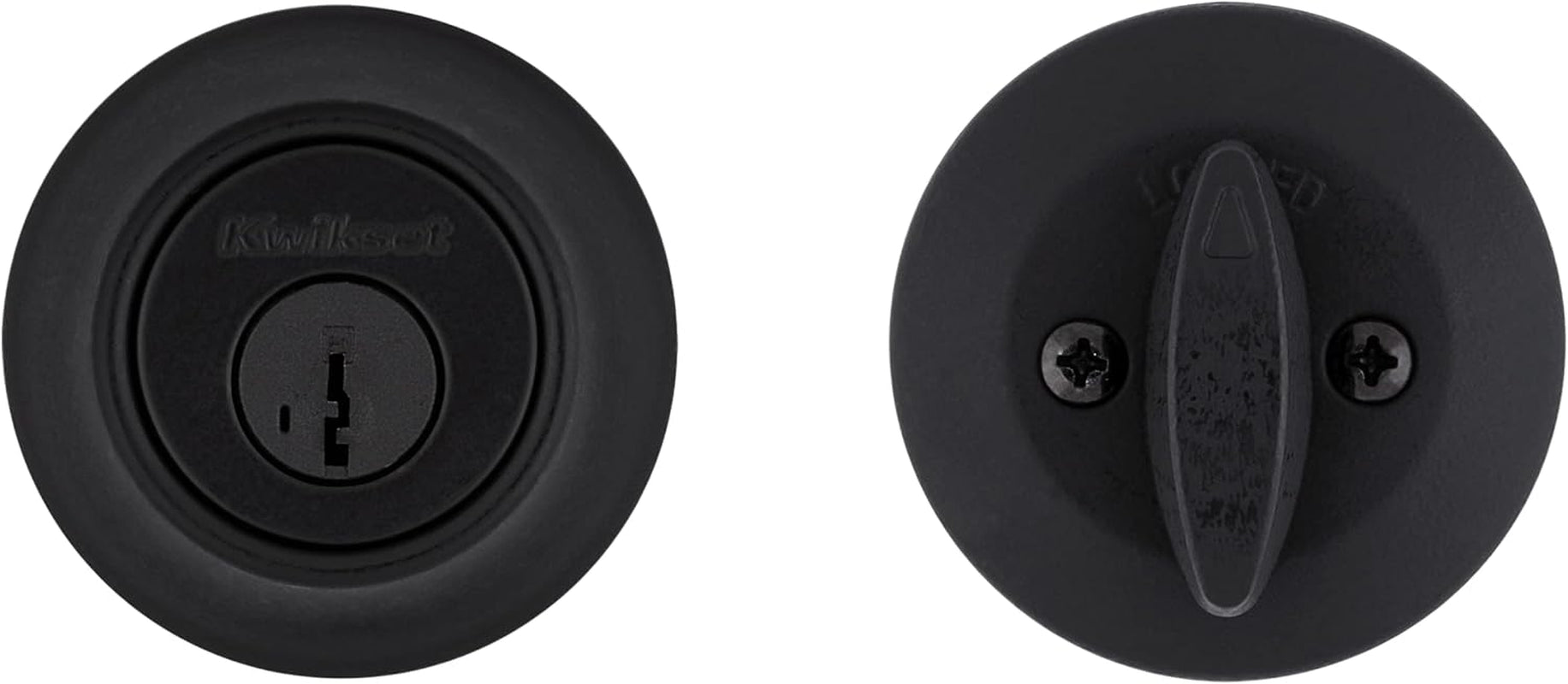 Contemporary Matte Black Deadbolt Lock - Keyed Front Entry, Pick Resistant Smartkey Security, Single Cylinder Design
