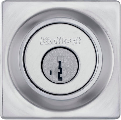 Contemporary Matte Black Deadbolt Lock - Keyed Front Entry, Pick Resistant Smartkey Security, Single Cylinder Design