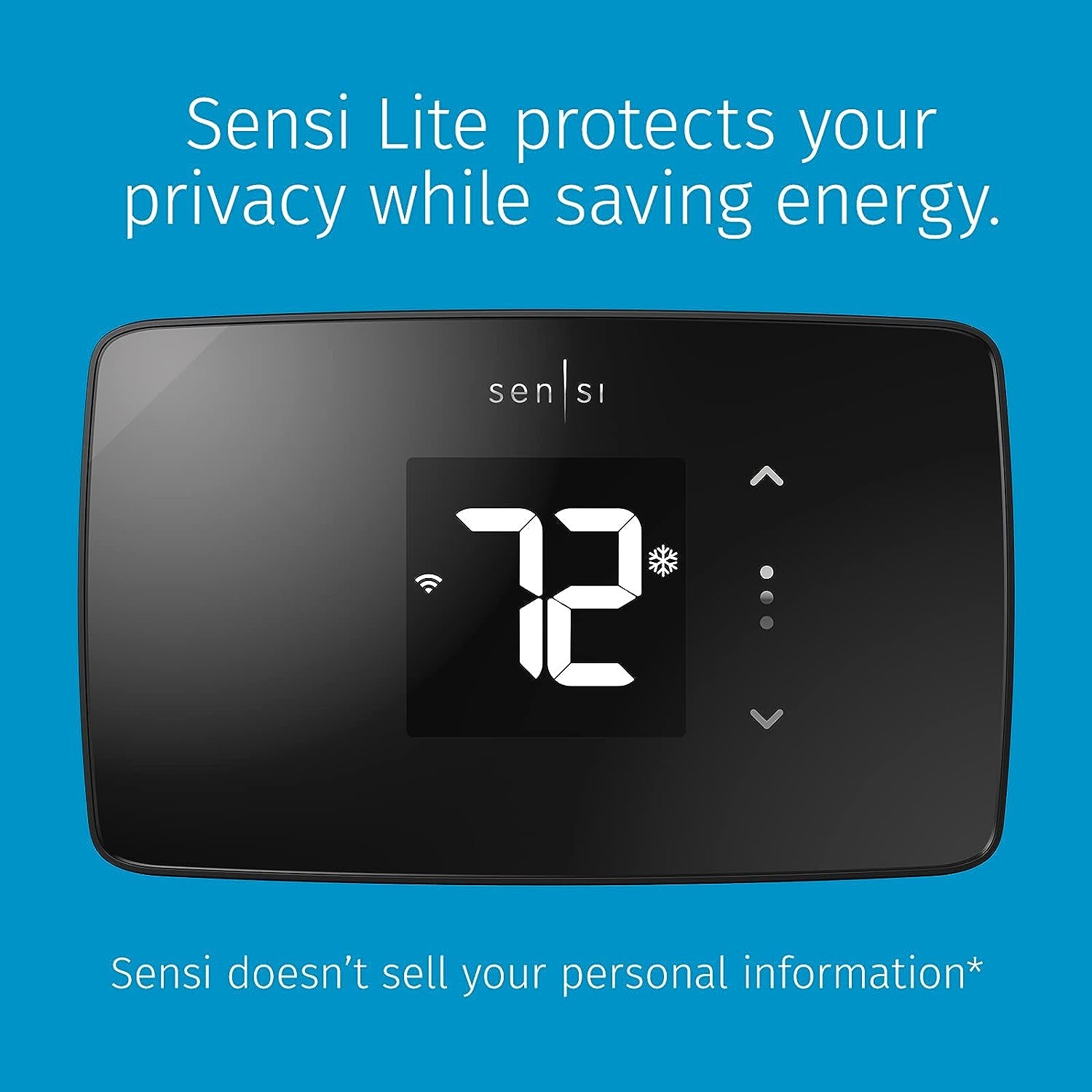 Sensi Lite Smart Thermostat - Programmable Wi-Fi Control, Data Privacy Features, Alexa Compatible, Energy Star Certified, Easy DIY Installation, Compatible with Most Systems (C-Wire Not Required for Heat/Cool Only and Heat Pump Systems)