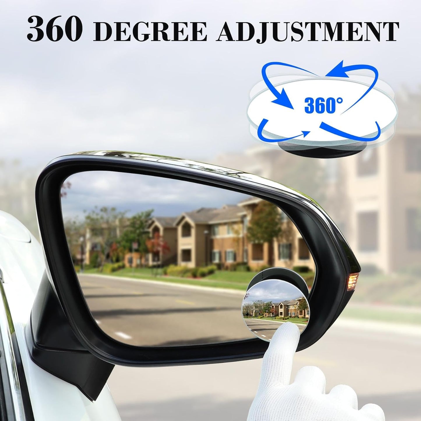 Enhance Your Safety with 2" Round HD Frameless Blind Spot Mirrors - Adjustable Wide Angle for Cars, SUVs, and Trucks - Pack of 2