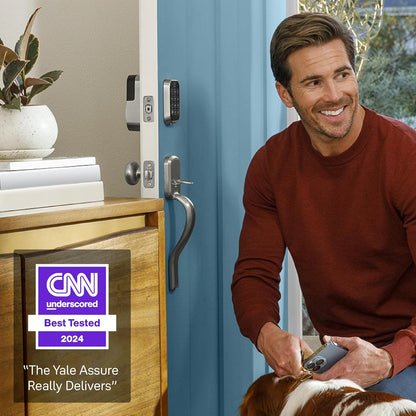 Assure Lock 2 Wi-Fi Smart Lock - Keyless Entry with Keypad, App Control & Backup Key - Secure Deadbolt for Front Door, Black