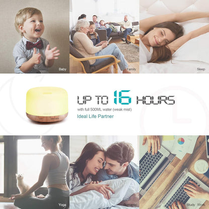 Smart Wi-Fi Essential Oil Diffuser with App and Voice Control, Compatible with Alexa, 500ml Aromatherapy Humidifier for Home, Office, and Bedroom - Gold Finish