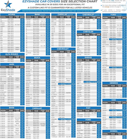 Ultimate 10-Layer Waterproof Car Cover for All Weather Protection - Fits SUVs & Sedans - Winter, Rain, Sun Shield - Size A4 (See Size Chart)