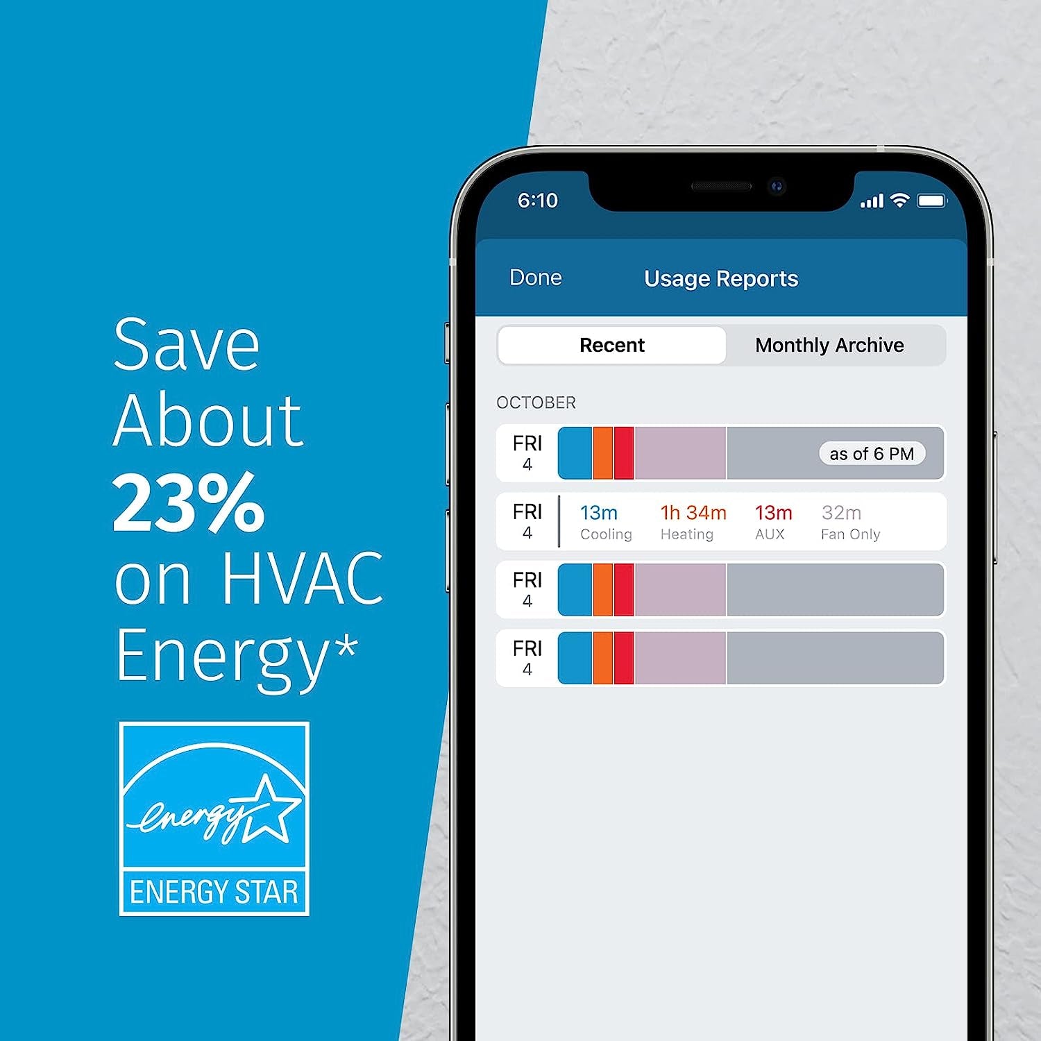 Sensi Lite Smart Thermostat - Programmable Wi-Fi Control, Data Privacy Features, Alexa Compatible, Energy Star Certified, Easy DIY Installation, Compatible with Most Systems (C-Wire Not Required for Heat/Cool Only and Heat Pump Systems)