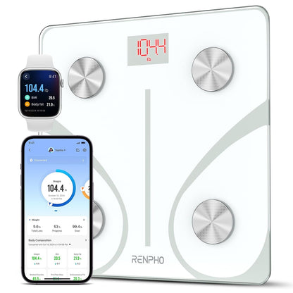 Elis 1 Smart Body Composition Scale with Bluetooth Connectivity and Smartphone App, 400 lbs Capacity, Digital BMI and Body Fat Analysis