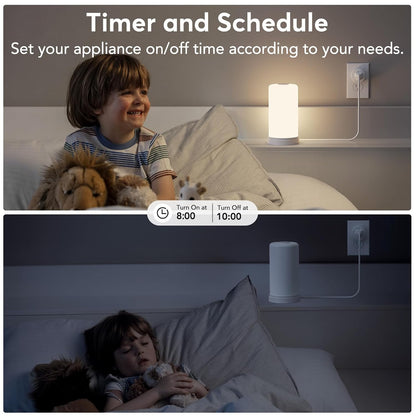 Smart Home WiFi Outlet - 4-Pack Smart Plugs Compatible with Alexa & Google Home, Remote Control and Timer Function, 2.4GHz WiFi Only