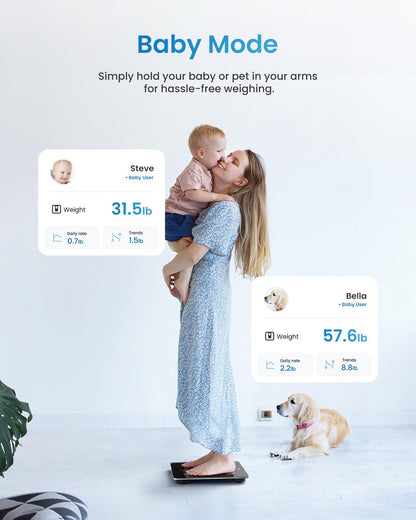 Elis 1 Smart Body Composition Scale with Bluetooth Connectivity and Smartphone App, 400 lbs Capacity, Digital BMI and Body Fat Analysis
