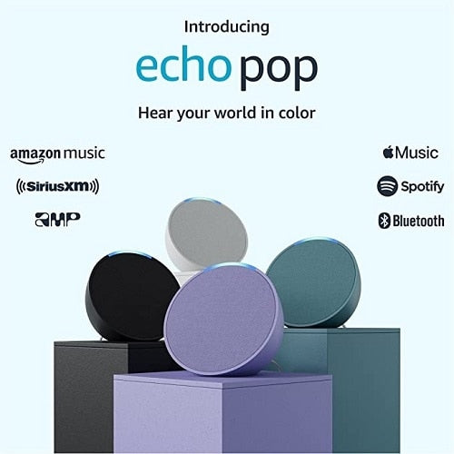 Echo Pop (Latest Model) - Compact Alexa Speaker for Any Room in Lavender Bloom