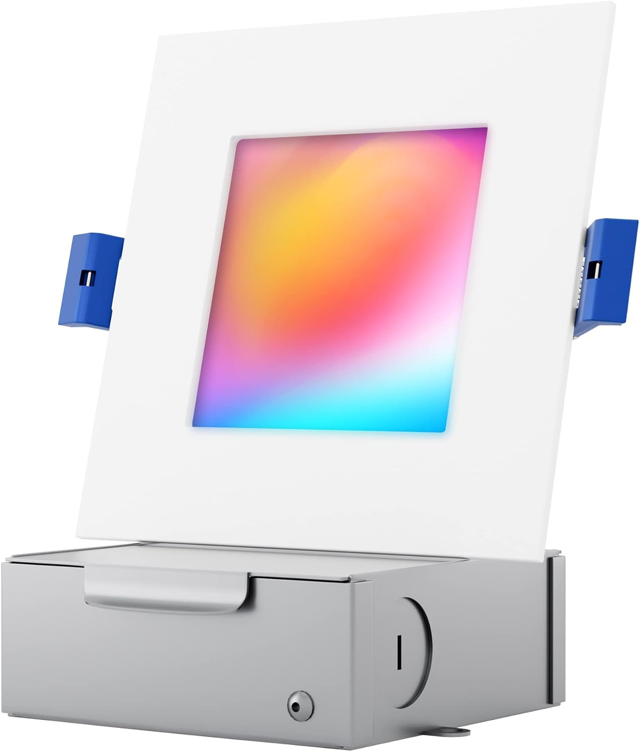 6-Inch LED Smart Slim Recessed Pot Light with WiFi APP and Voice Control, 120VAC, 13W, 1000LM, RGB + 2700K-6000K, ETL, FCC, and IC Rated, Wet Location Compatible with Alexa/Google Home, Pack of 4