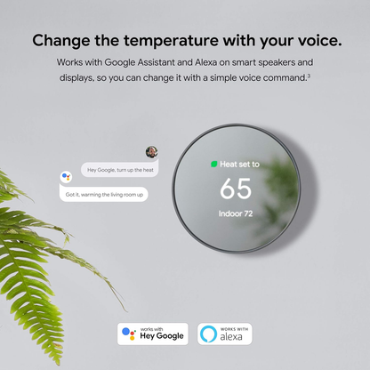 Nest Smart Wi-Fi Programmable Thermostat for Home - Snow Edition