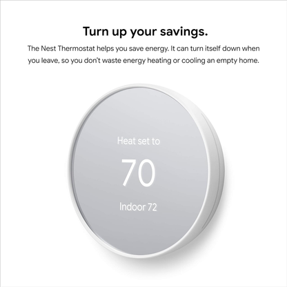 Nest Smart Wi-Fi Programmable Thermostat for Home - Snow Edition