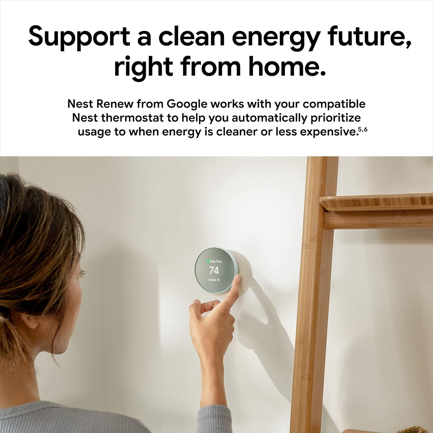 Nest Smart Wi-Fi Programmable Thermostat for Home - Snow Edition