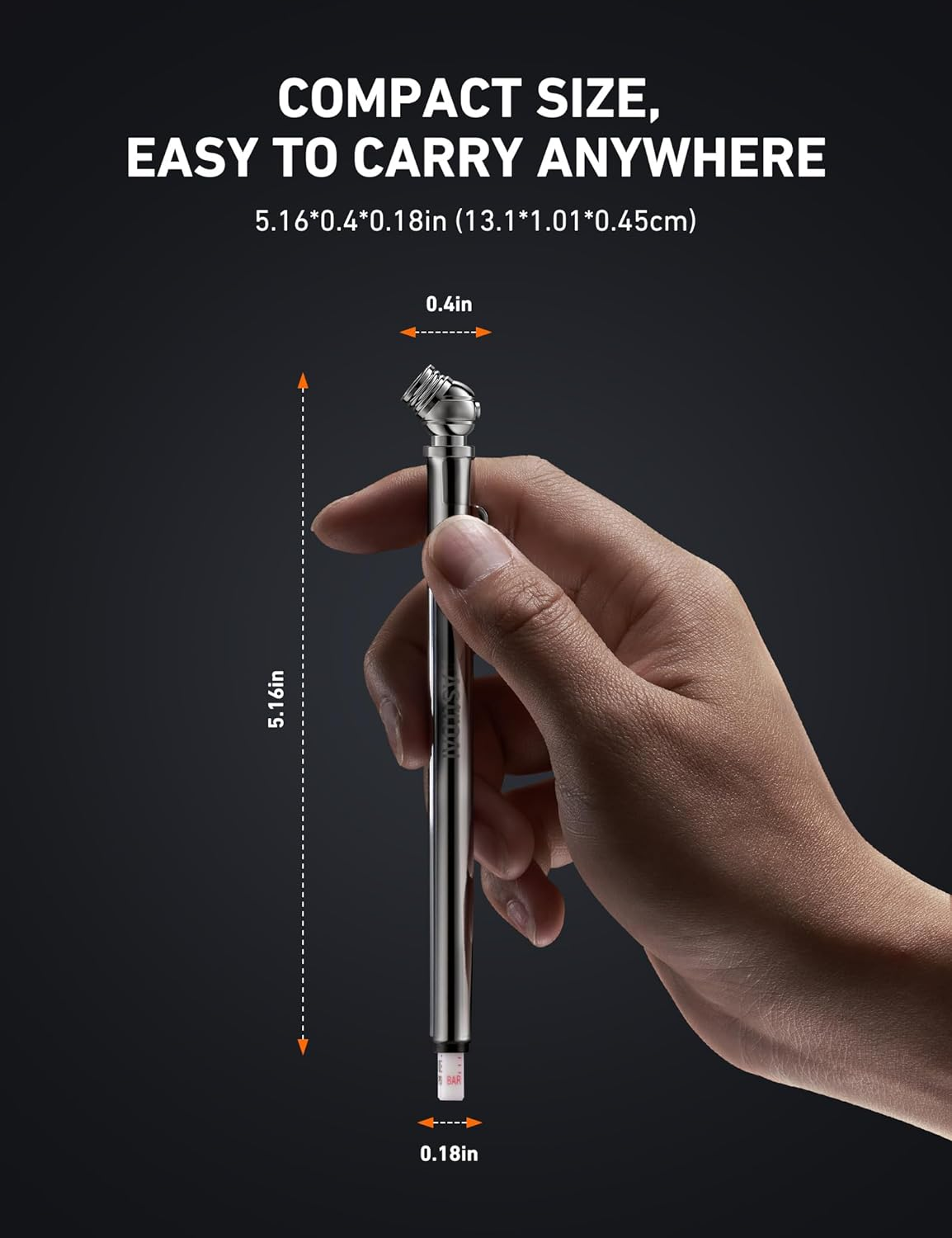 Precision Pencil Tire Pressure Gauge 2 Pack - 10-75 PSI, Durable Stainless Steel & Metal Nozzle, Perfect for Cars, Bikes, and More!