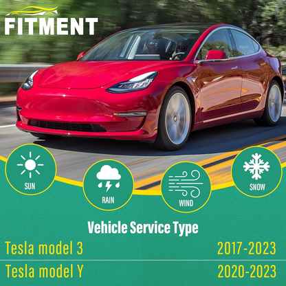 Premium All-Weather Windshield Wiper Blades for Tesla Model Y (2020-2023) & Model 3 (2017-2023) - OEM Quality Replacement Set (26" & 19")